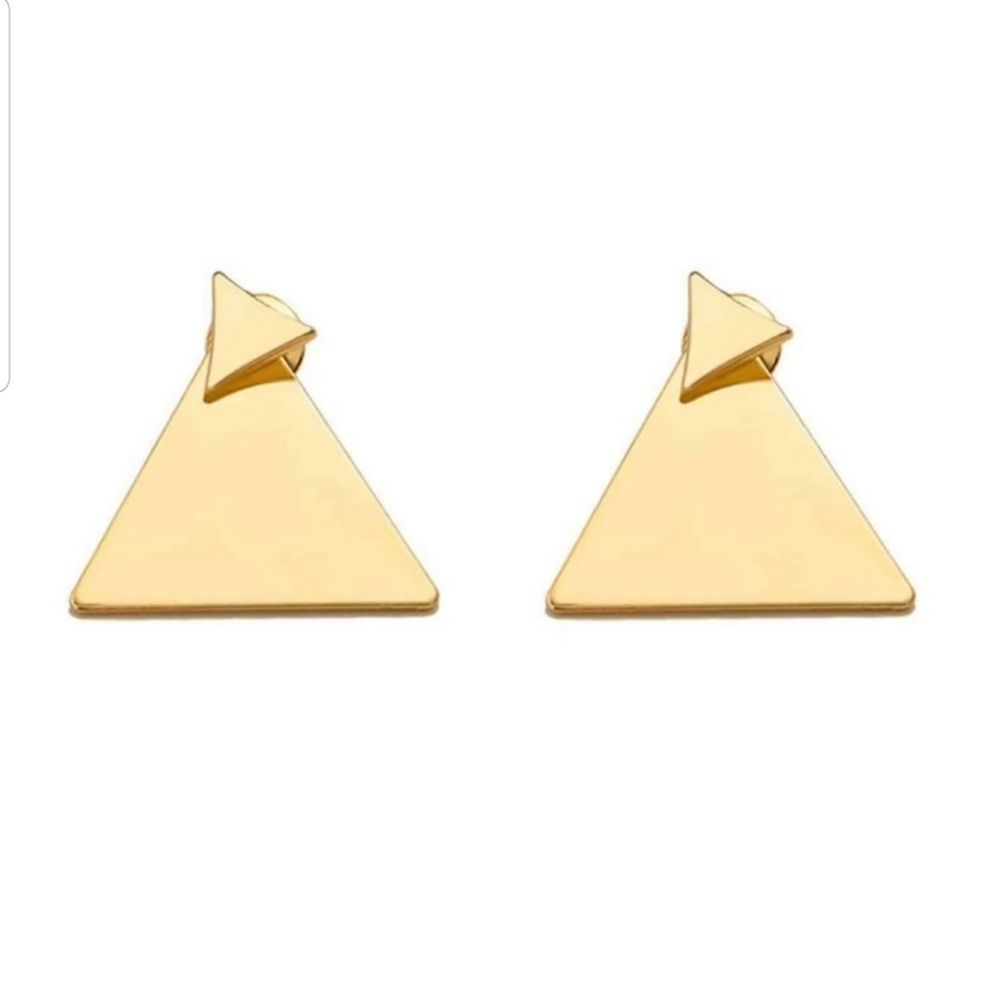 ◇Nina◇ Triangle Post Earrings - Picture 3 of 3